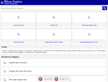 Tablet Screenshot of nikhaarcreation.com